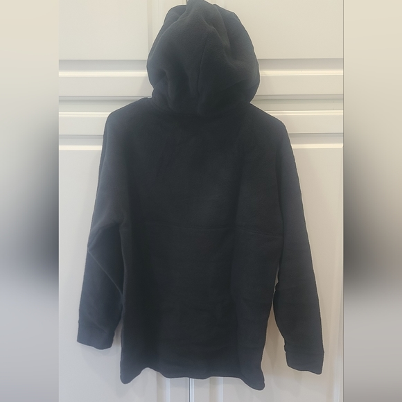 Victoria's Secret PINK Black Cozy Fleece 1/4 Zip Pullover Tunic, Brand New, S - Picture 8 of 9